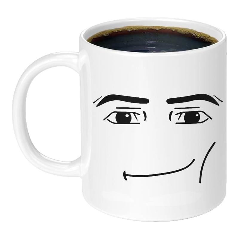 可爱简约男人女人表情笑脸马克杯