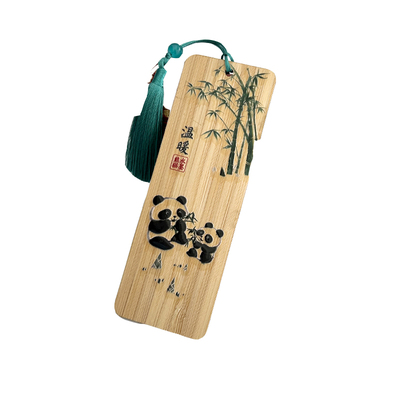 四川成都熊猫旅游纪念品楠竹书签