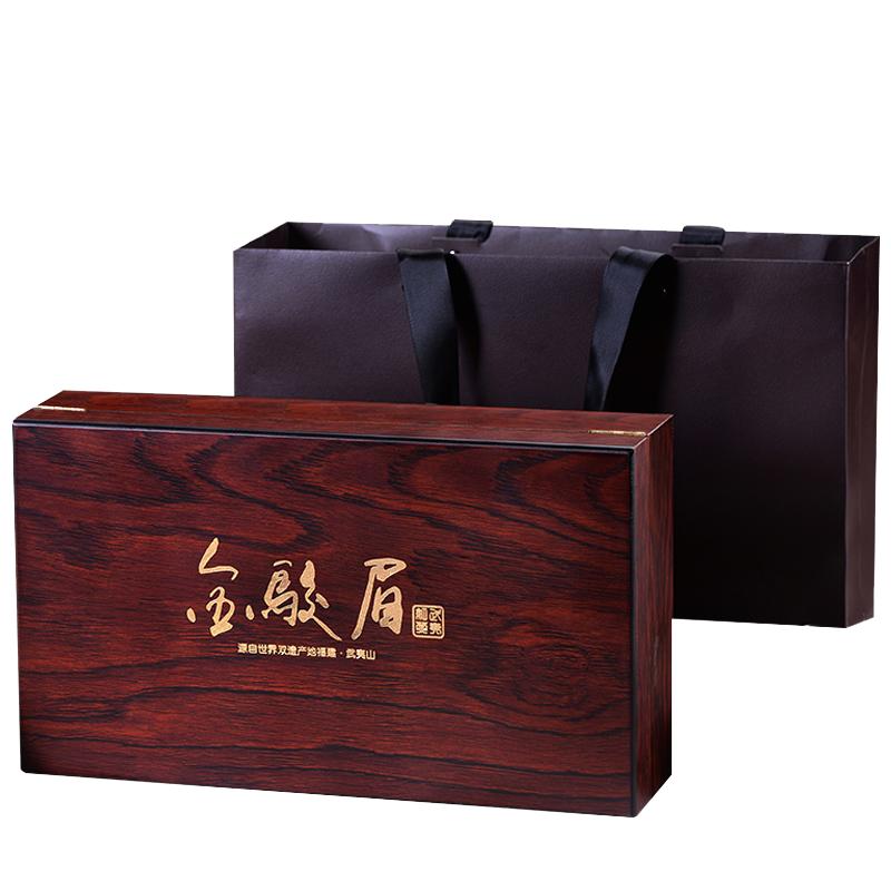 特级蜜香年货茶礼金俊眉实木礼盒