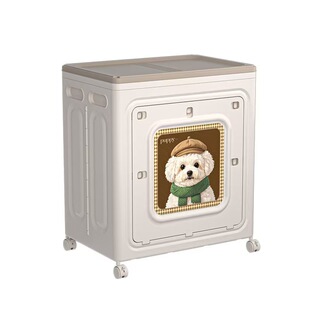 收纳箱衣服柜透明带盖盒子超大容量整理杂物塑料玩具折叠带滑轮