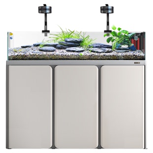 森森新款至臻ZHC超白溪流缸原生新款客厅家用生态造景底滤水族箱