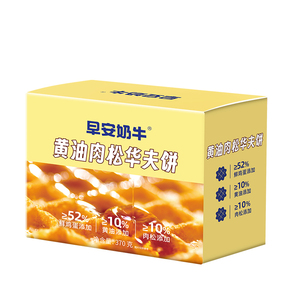 七小七早安奶牛黄油肉松华夫饼蛋糕宝宝健康零食整箱营养早餐食品