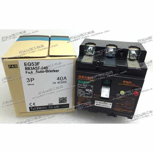 议价原装正品 富士FUJI 漏电断路器 EG53F 3P 40A 30mA 现货 包装