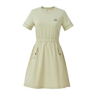 【束腰显瘦】波顿2025春夏新款女士草绿色连衣裙高端时尚修身休闲