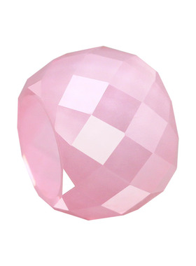 算盘珠子龟面粉红锆裸石  粉色手链串饰隔珠彩色人造珠宝首饰配件