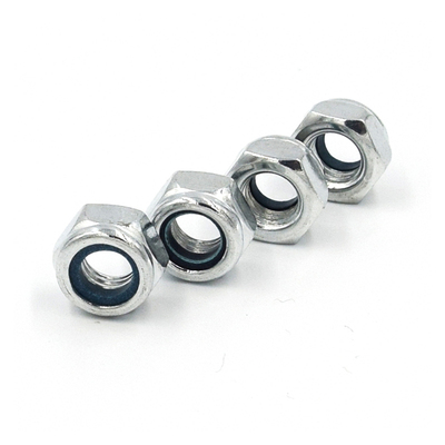 DIN985 镀锌六角尼龙防松防滑螺帽  锁紧螺帽 自锁螺母M3-M36