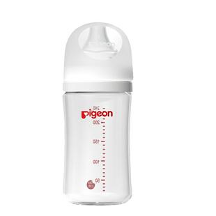 贝亲新生儿宽口玻璃奶瓶自然实感第3代PRO防胀气宝宝0612个月奶瓶