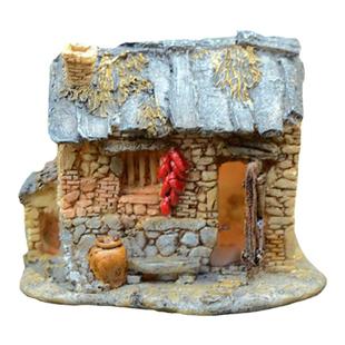 真自在怀旧老房子摆件复古小屋盆景微景观鱼缸造景装饰品微缩模型