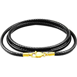 皮绳项链绳吊坠挂绳编织黑色蜡皮绳水晶翡翠玉坠挂绳男女红绳子