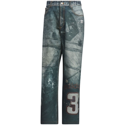 滔搏adidas阿迪达斯三叶草男子牛仔时尚潮流运动休闲长裤KC2691