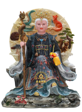 黑老太太神像家用堂口汉白玉摆件