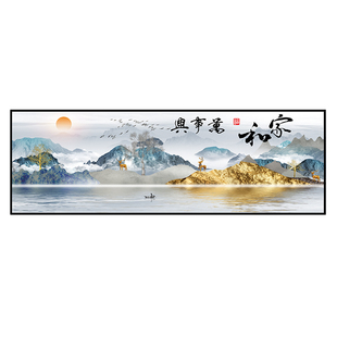 卧室床头装饰画自粘背靠金山壁画夫妻主卧客厅背景墙贴画挂画壁纸
