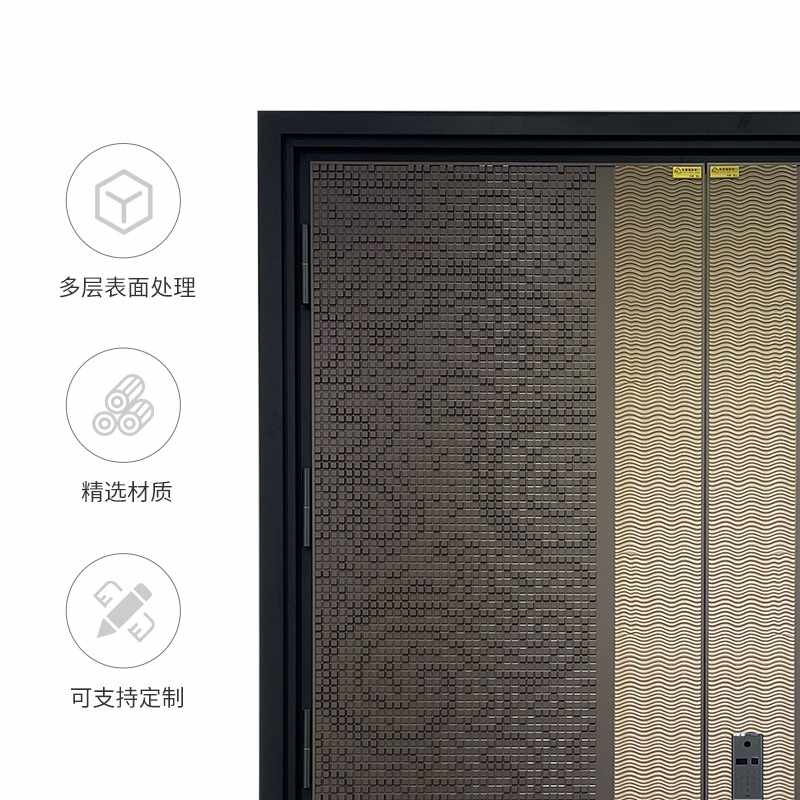 精雕对开防爆门农村自建房别墅对开大门庭院门甲级防盗入户进户门