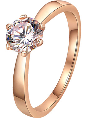 日系轻奢钻石戒指女潮蹦迪食指环