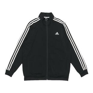 阿迪达斯男子2024春季新款经典三条纹立领夹克运动休闲外套H46099