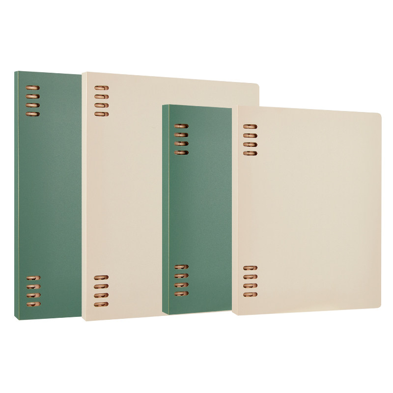 物几复古活页本A5/B5扣环线圈不硌手大学生考研超厚大容量笔记本子记事本横线网格可拆卸替换纸张学生手账本