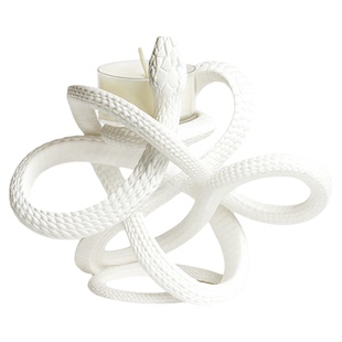 【平安樂】原创蛇形烛台香薰桌面摆件黑色蜡烛台装饰道具龙形礼物