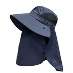 防晒遮脸渔夫帽子男女夏季户外钓鱼登山透气护脖防紫外线遮阳帽潮