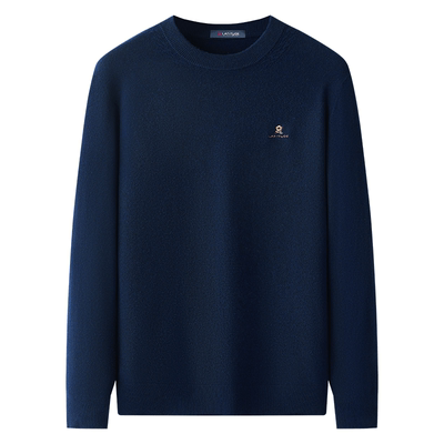 [100%羊毛]梦特娇圆领纯羊毛衫