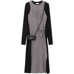 REVAN芮范设计师款运动休闲风毛织连衣裙RN91103372