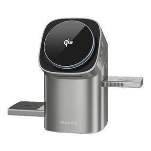 美能格MAXCO几何Qi2代无线充电器适用苹果17magsafe手机iphone16磁吸快充手表支架iwatch底座airpods4耳机充