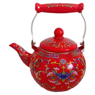 搪瓷珐琅3.3升烧水壶泡茶专用2.2升煮奶茶壶带滤网煤气电磁炉通用