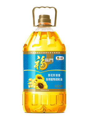 中粮福临门葵花籽清香食用植物调和油5L*1桶炒菜送达