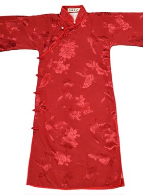 儿童旗袍夏季红色女童民国风