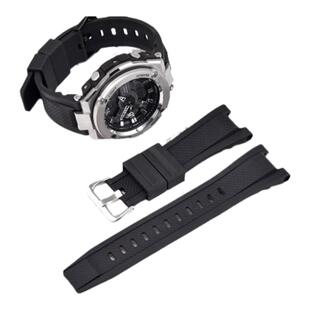 适配卡西欧gstb100表带钢铁之心GSTW110/300G/210B/S130/400G配件