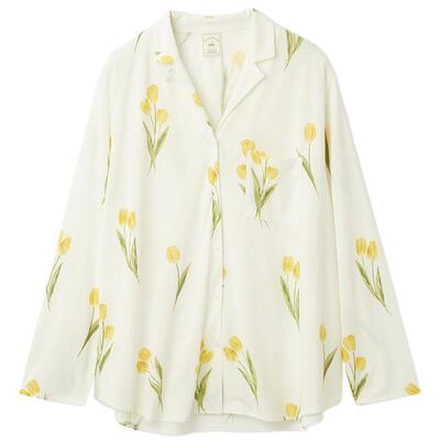 gelato pique26春夏新品女睡衣郁金香满印长袖衬衫居家PWCT261298