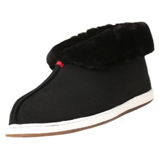 翻毛两穿老美华冬季新款加绒加厚老北京布鞋男女大棉鞋情侣雪地鞋