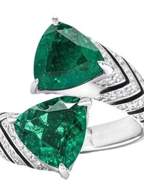 三角交叉开口戒精致高级感指环