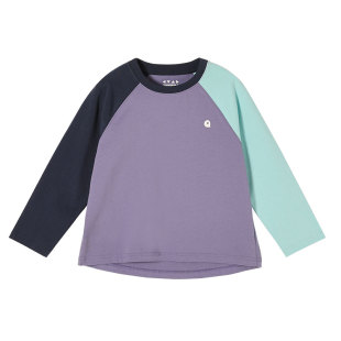 女童春季山系户外插肩袖长袖允儿妈2026新款亲子装宝宝上衣T恤潮