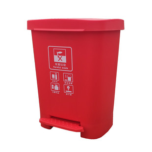 医疗废物有害其他垃圾桶40L脚踏式分类红黄蓝加厚30L厨余可回收物