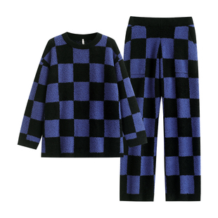 悦内半边绒睡衣女款秋冬季珊瑚绒保暖家居服加厚毛绒绒休闲可外穿