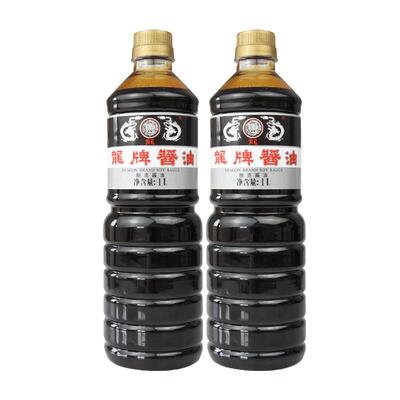 龙牌旗舰店龙牌酱油1L*2瓶老抽上色红润红烧卤味拌饭家庭厨房