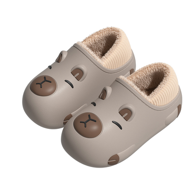 卡皮巴拉男童棉拖鞋2025新款秋冬