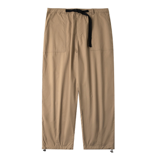 SVOLCIMA 日系复古锥形长裤宽cityboy松抽绳束脚裤伞兵裤工装裤