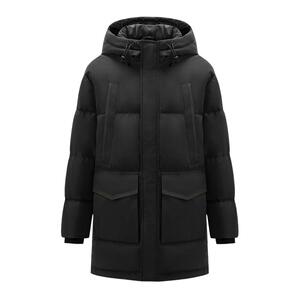 雪中飞反季新款男士保暖连帽时尚休闲中长款大气挺阔羽绒服