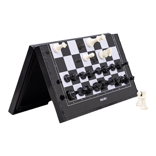 得力国际象棋带磁性小学生儿童便携高档棋盘黑白棋子少儿比赛专用