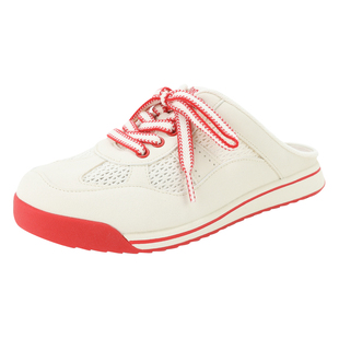 Pansy盼喜德训半拖鞋女包头透气一脚蹬懒人百搭休闲鞋2026春新款