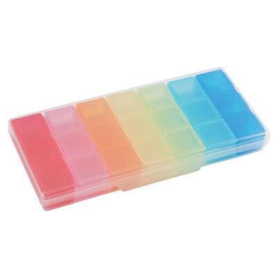 药盒便携一周7天21格随身分装