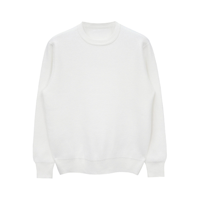 套头针织衫圆领极简纯色毛衣高级