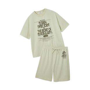 gelato pique25夏季新品男女同款字母印花短袖睡衣套装PHCT252934