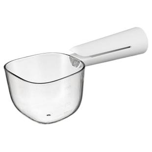 舀米勺带刻度食品级塑料五谷杂粮透明量杯量勺挖面粉勺带封口夹