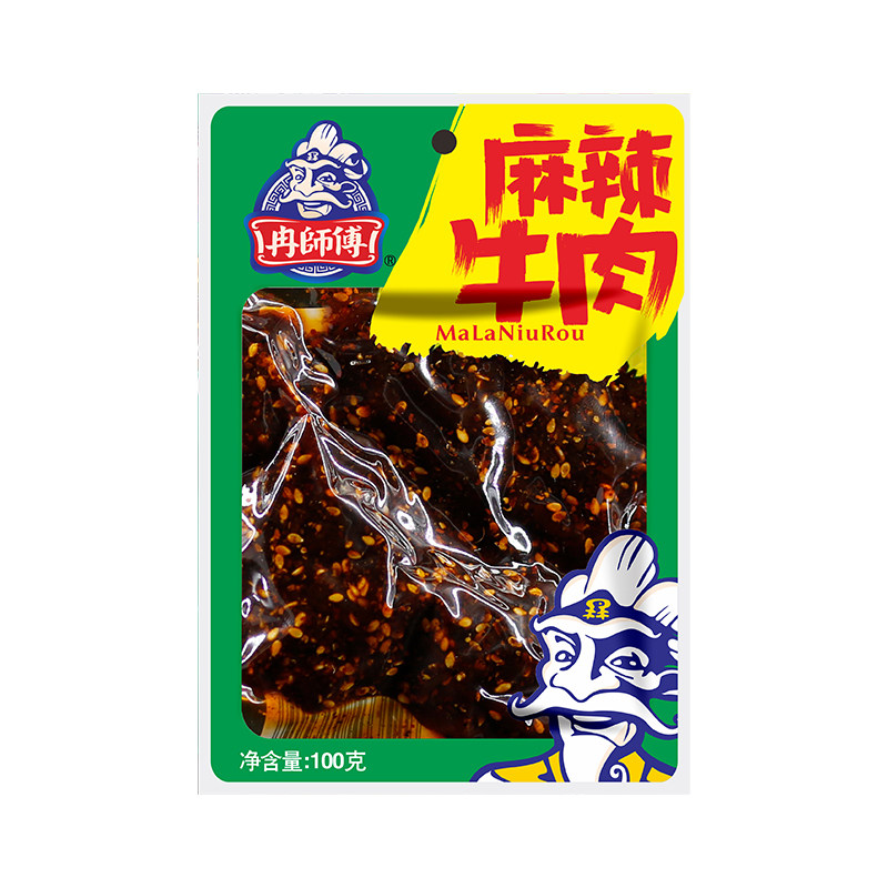 【一斤超值】冉师傅麻辣牛肉干100g*5包即食冷吃牛肉重庆小吃零食