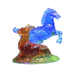 泰山聚贤阁2026年丙午年琉璃摆件属十二生肖马年摆件吉祥物宋韶光