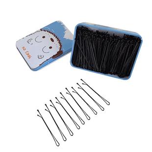 黑色一字夹丸子头夹子固定头发u形卡子发卡U型夹盘发插针发夹头饰