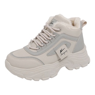 双星真皮雪地靴女2025新款冬季女款保暖高帮棉鞋运动休闲百搭棉靴