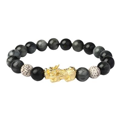 ParasKors派热 财缘貔貅福串鹰眼石手串男士手饰生日礼物送男友